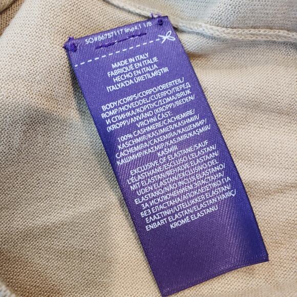 NWT RALPH LAUREN Purple Label Cashmere Turtleneck Sweater Camel Women's Small - Picture 7 of 10